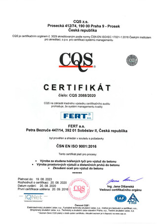 Certificarea societății CZ