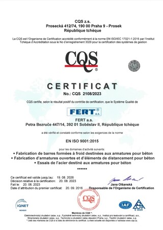 Certificarea societății FR