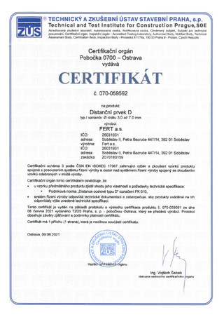 Distanțieri din oțel de tip D