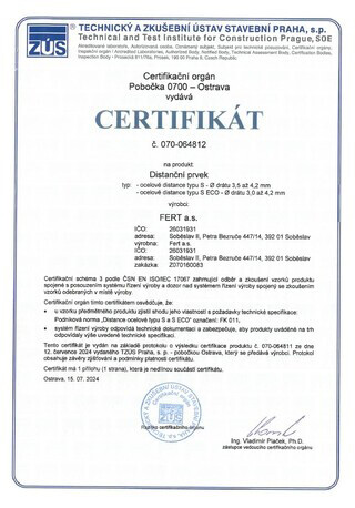 Distanțieri din oțel de tip S și S ECO