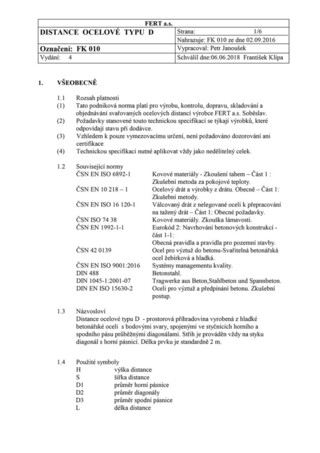 D típusú acél távtartó