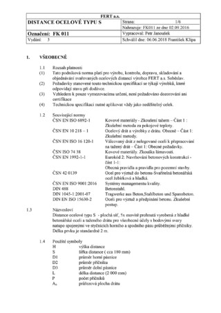 S típusú acél távtartó