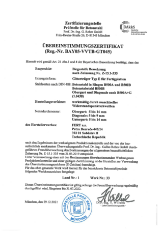 Betonbewehrung Typ E DE (in DE)