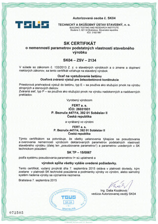 Carcase armare de tip E și P certificat